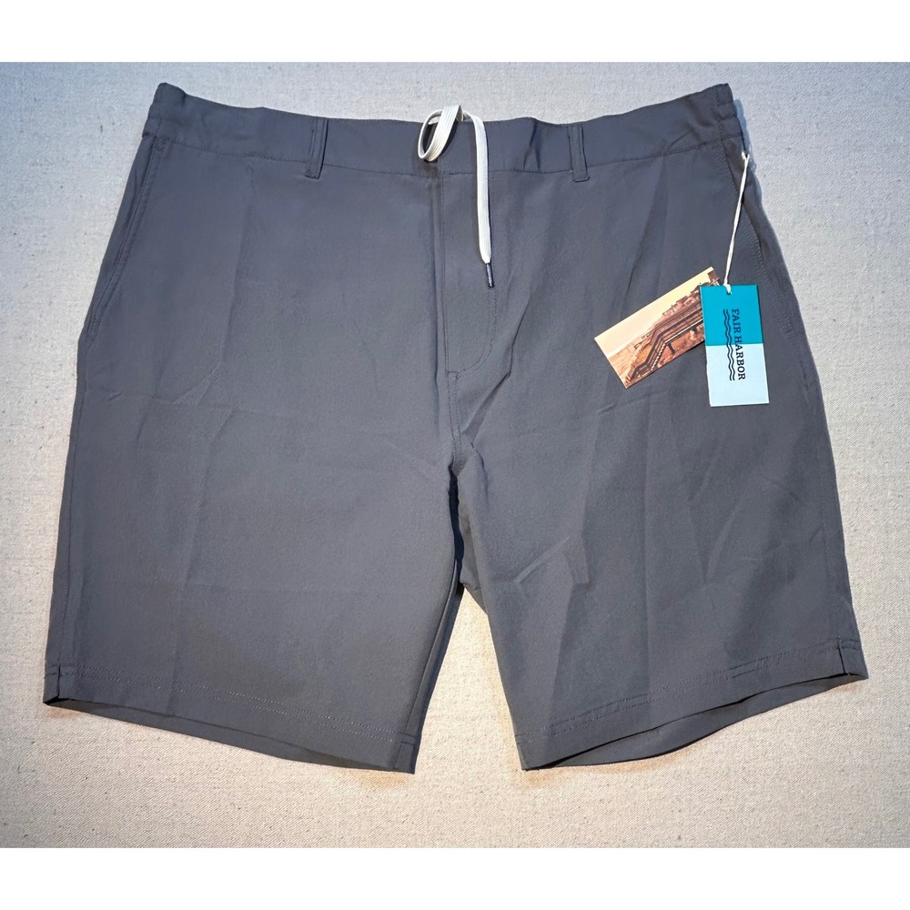 Fair Harbor Midway Shorts Mens 38 NWTs‎ Grey Stretch Quick Dry Board Shorts